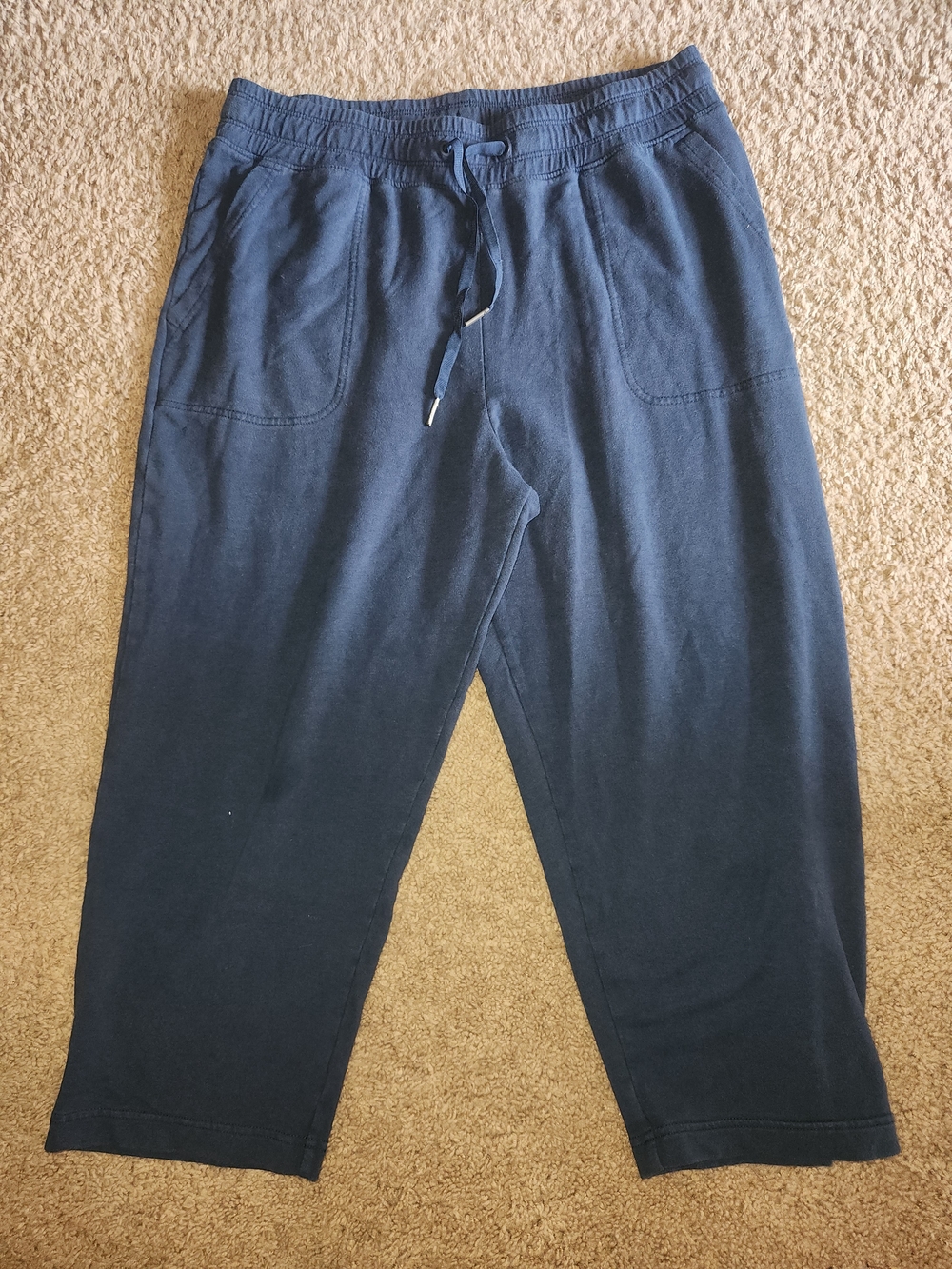 Women's Lightweight Drawstring Capris - Navy